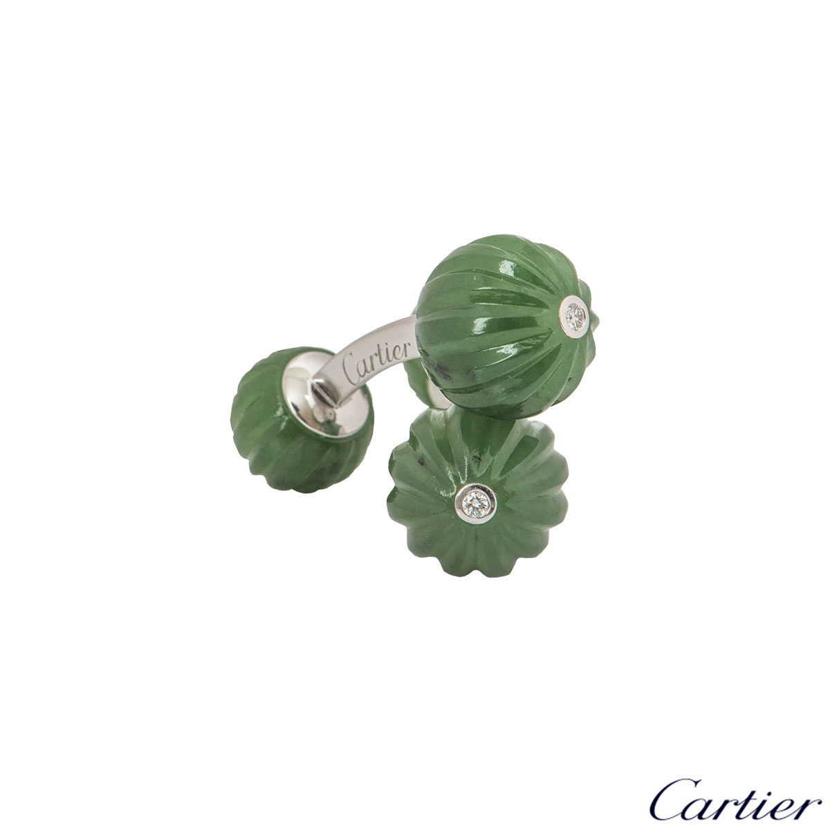 cartier jade cufflinks